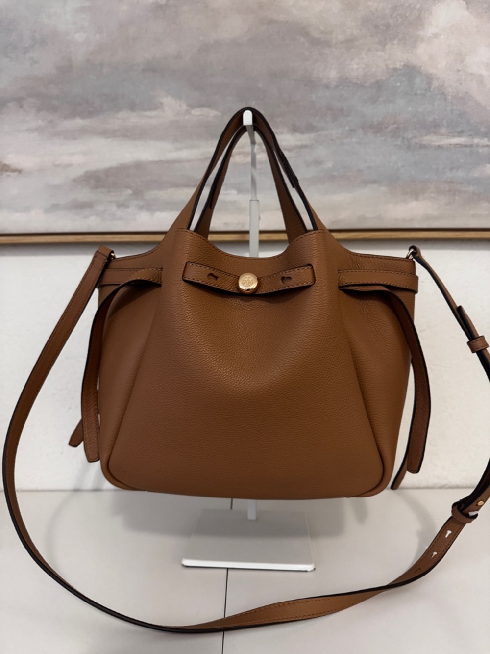Tory Burch Brown Leather Crossbody Tote